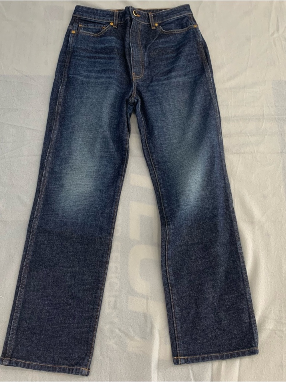 Khaite Abigail Jeans Women Sz 28 Dark Blue Denim High  Rise